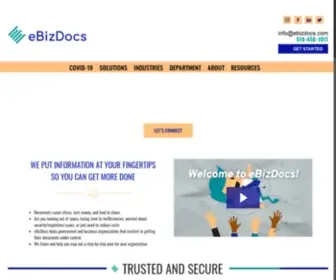 Ebizdocs.com(Document Confidence through Document Management Solutions) Screenshot