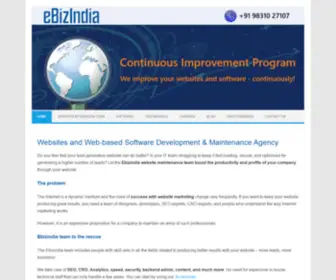 Ebizindia.com(Business Management Software Development & CRO Services) Screenshot