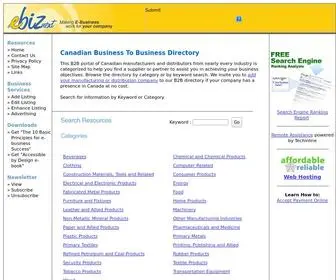 Ebiznext.ca(Canadian Business to Business Directory) Screenshot