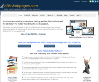 Ebizwebpages.com(Build Your Own Website using easy Website Builder Software) Screenshot