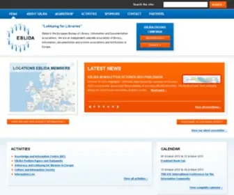 Eblida.org(European Bureau of Library Information and Documentation Associations (EBLIDA)) Screenshot