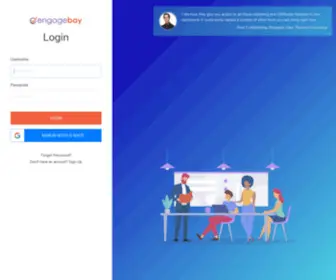 Eblink2.com(EngageBay Login Page for Users) Screenshot