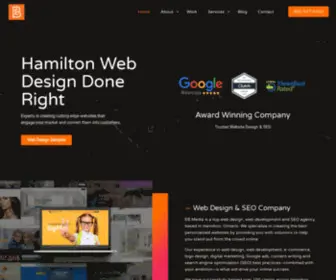 Ebmediasolutions.com(Hamilton Web Design) Screenshot