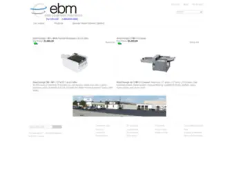 Ebmsales.com(Elite Business Machines (EBM) Paper Cutters and Finishing Equipment) Screenshot