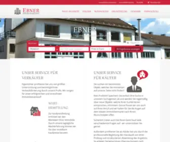 Ebner-Immobilien.de(Ebner Haus und Grund Wohnbau GmbH) Screenshot