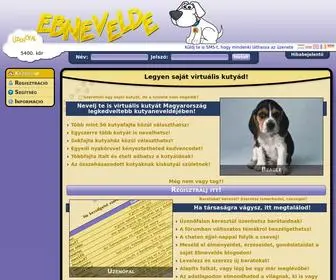 Ebnevelde.hu(Legyen saját virtuális kutyád) Screenshot