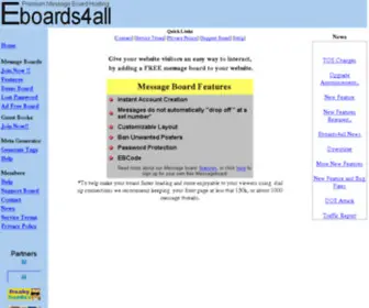 Eboards4ALL.com(Get a FREE Message Board For Your Website) Screenshot