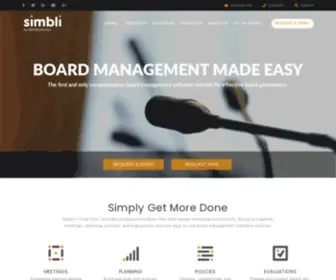 Eboardsolutions.com(Simbli Board Management Software) Screenshot