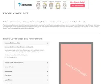 Ebookcoversize.com(Ebookcoversize) Screenshot