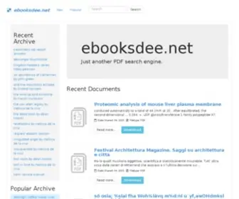 Ebooksdee.net(Free ebooks downloads & pdf document sharing) Screenshot