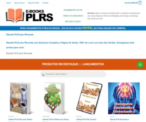 Ebooksplrs.com.br(Ebooks PLR para Revenda) Screenshot
