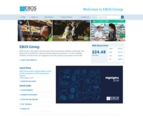 Ebos.co.nz(EBOS Group Limited) Screenshot