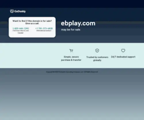 Ebplay.com(Forsale Lander) Screenshot