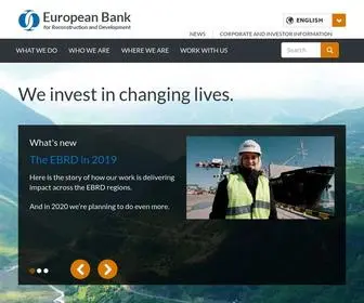 EBRD.com(The European Bank for Reconstruction and Development (EBRD)) Screenshot