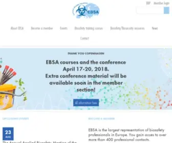 Ebsaweb.eu(Enhancing knowledge and understanding of biological safety) Screenshot