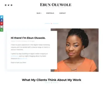 Ebunoluwole.com(Ebun oluwole hi. my name) Screenshot