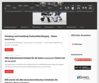 EBW-Eishockey.de(Eissportverband Baden) Screenshot