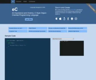 EC-Lang.org(EC Programming Language) Screenshot
