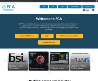 Eca.co.uk(Electrical Contractors' Association) Screenshot