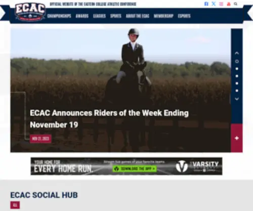 Ecacsports.com(ECAC) Screenshot