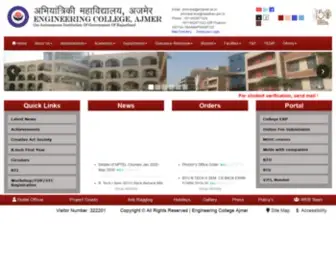 EcajMer.ac.in(Engineering College Ajmer) Screenshot