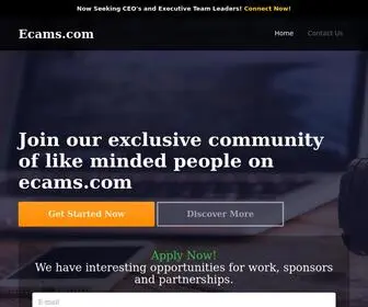 Ecams.com(Join our exclusive community of like minded people on) Screenshot