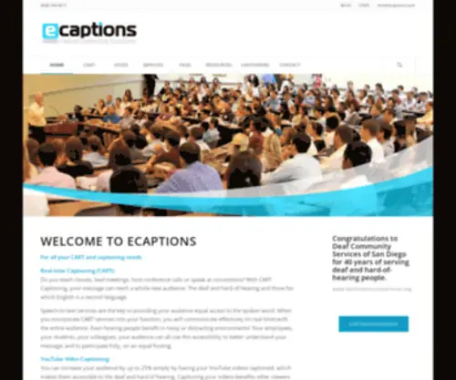 Ecaptions.com(Real-time Captioning) Screenshot