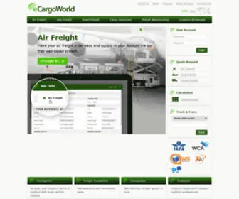 Ecargoworld.com(Freight forwarding company) Screenshot