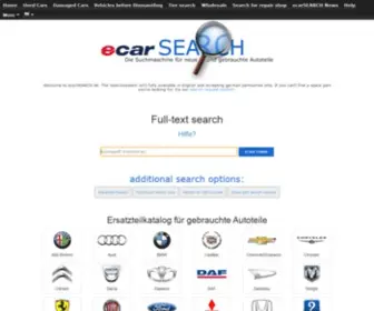 Ecarsearch.de(Autoteile-Suchmaschine für gebrauchte Ersatzteile) Screenshot