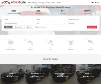 Ecarstrade.com(Used European Cars Online Auctions) Screenshot