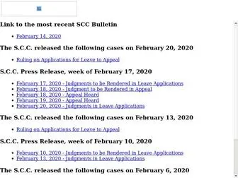 Ecarswell.com(Supreme Court of Canada Listing Page) Screenshot