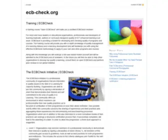 ECB-Check.org(Learning programme certification) Screenshot