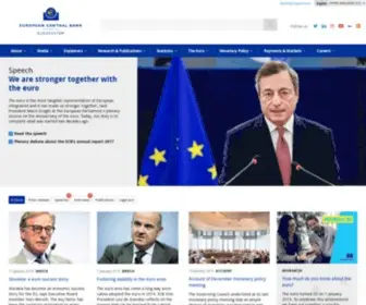 ECB.int(The European Central Bank (ECB)) Screenshot