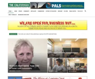Eccalifornian.com(The East County Californian ECC) Screenshot