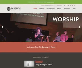 Eccatx.com(Eastside Community Church) Screenshot