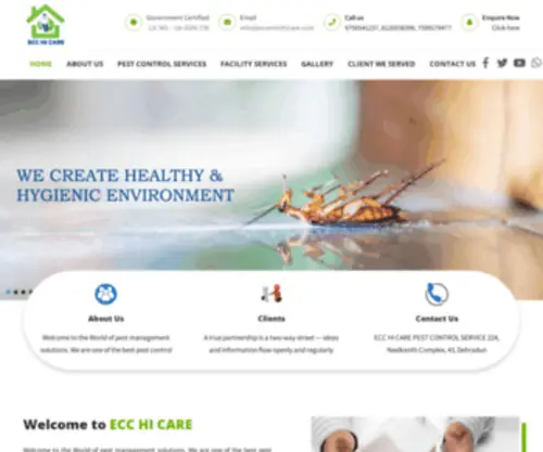 Eccentrichicare.com(ECC HI Care Pest Control) Screenshot