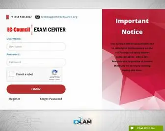 Eccexam.com(Exam Center) Screenshot