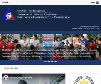 ECC.gov.ph(Employees' Compensation Commission) Screenshot
