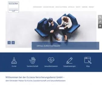 Ecclesia.de(Willkommen bei Ecclesia Versicherungsdienst GmbH) Screenshot