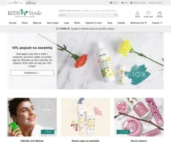 Ecco-Verde.si(Naravna kozmetika in izdelki za nego telesa iz naravnih surovin visoke kakovosti) Screenshot