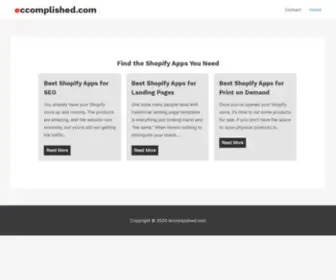 Eccomplished.com(Just another WordPress site) Screenshot