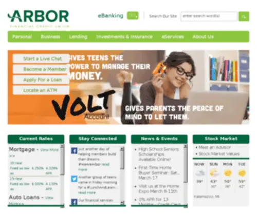 Eccu1.com(Arbor Financial Credit Union) Screenshot