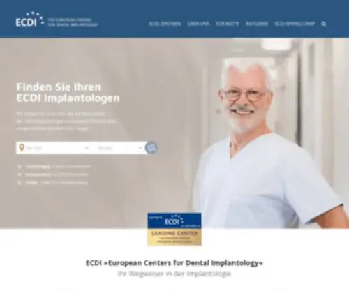 ECDi.de(European Centers for Dental Implantology) Screenshot