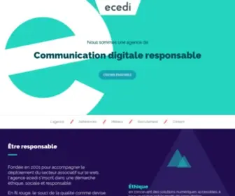 Ecedi.fr(Agence Web de communication digitale responsable) Screenshot