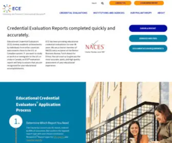 Ece.org(Educational credential evaluators (ece)) Screenshot