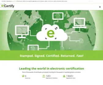 Ecertify.com(Stamped) Screenshot