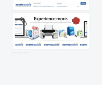 Ecertsonline.com(Log In) Screenshot