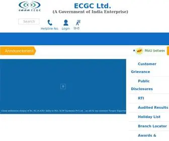 ECGC.in(A Government of India Enterprise) Screenshot