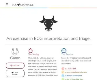 Ecgstampede.com(An exercise in ECG interpretation and triage) Screenshot