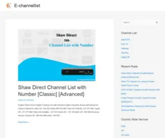 Echannellist.com(E-channellist) Screenshot